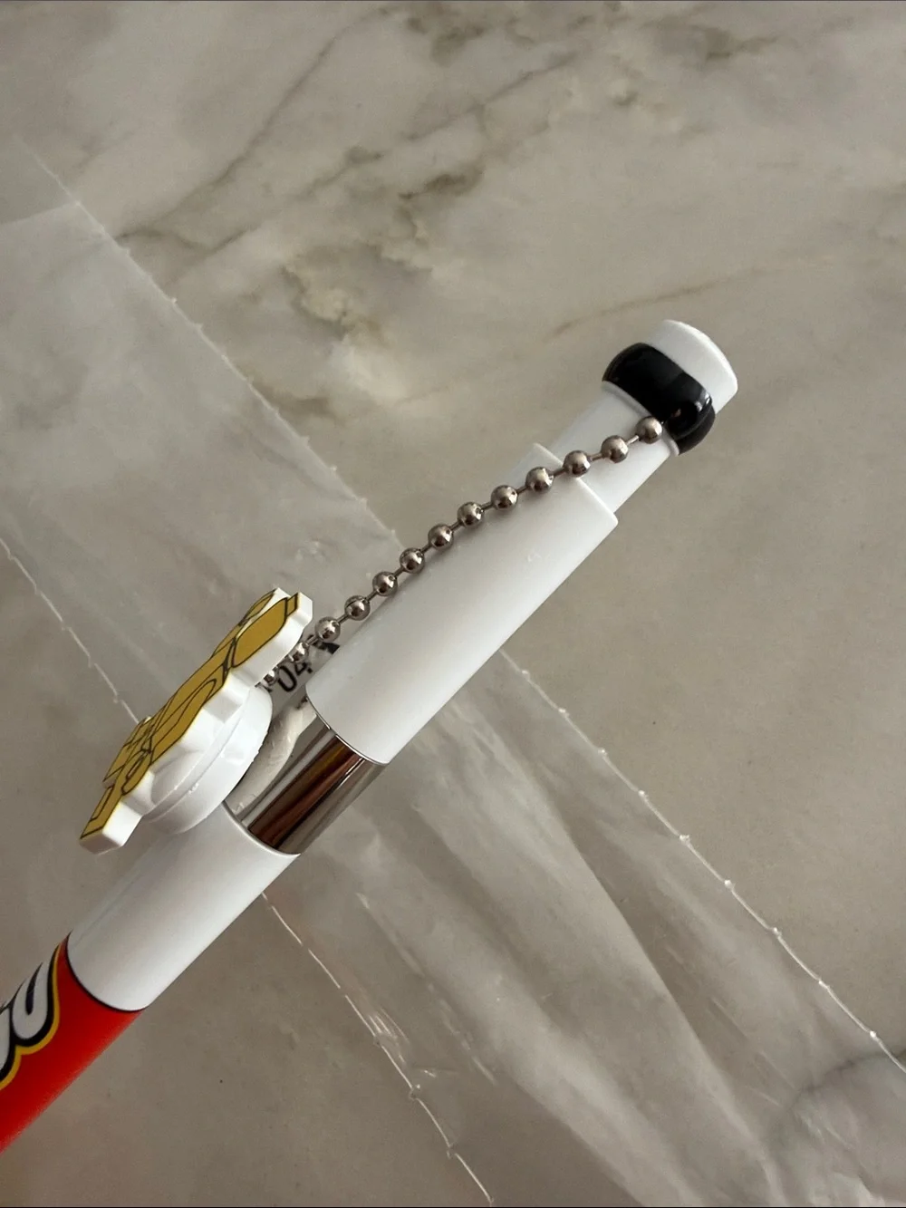 Lego White Pen with Yellow Magnetic Minifigure Charm - authentic branding - New